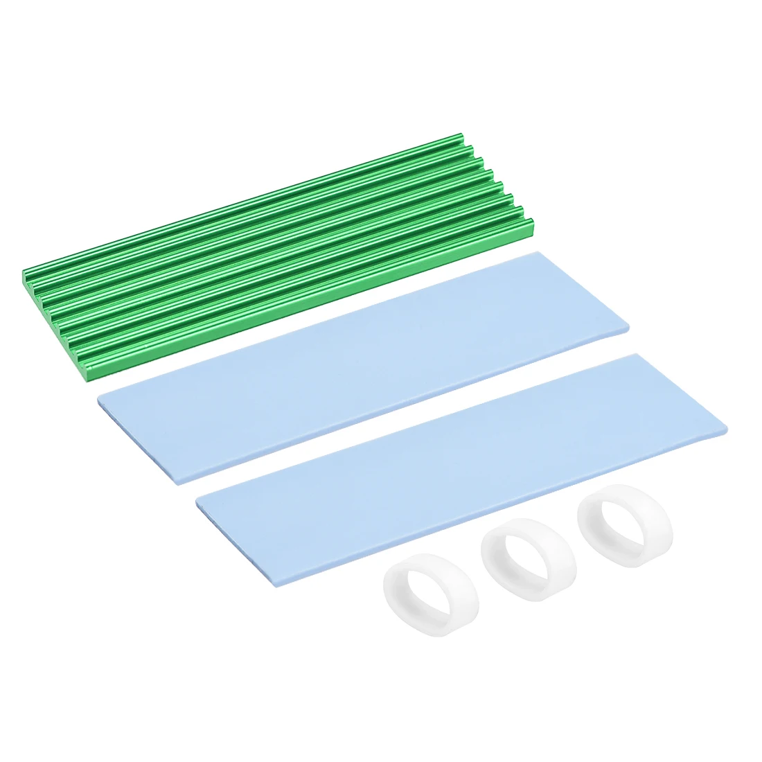 

Uxcell Aluminum Heatsink Kit 70x22x3mm with Two Silicone Thermal for M.2, for 2280 SSD