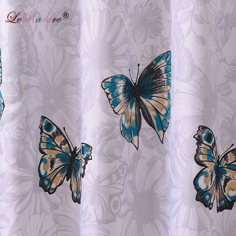 LeRadore ванная душевая занавеска С Рисунком бабочки Водонепроницаемая из