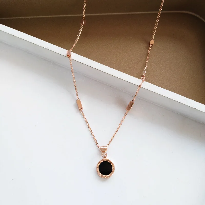 Fashion Jewelry Pendant Necklace Women Thin Chain Round Charm Female Party Gifts | Украшения и аксессуары