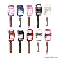 hair brush boar bristle scalp massager comb nylon women wet curly tangle brushes health care