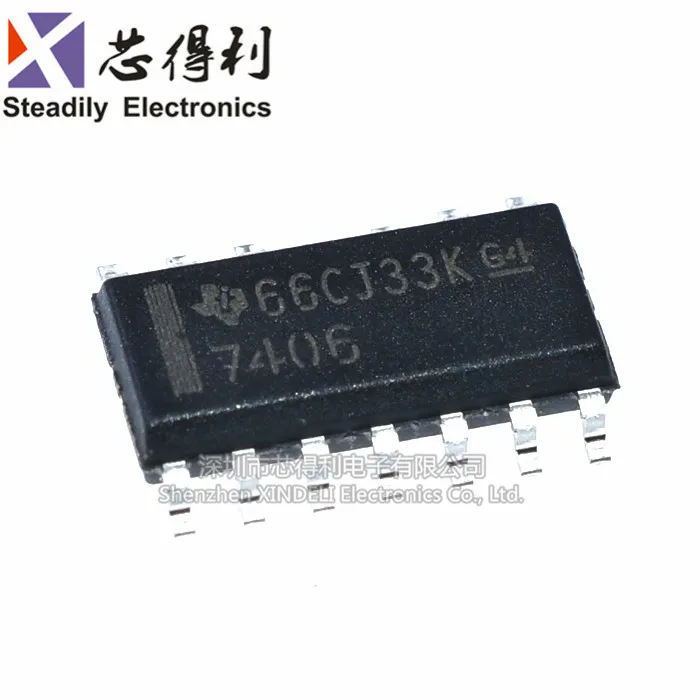 10 шт./лот оригинальный Sn7406dr SOIC-14 Выход высокого напряжения шесть способов Inverng Буфер/Драйвер