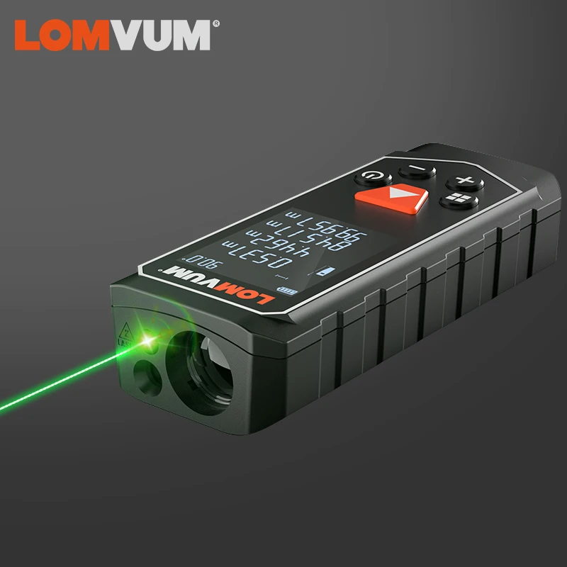 LOMVUM зеленый лазерный измеритель ручной расстояния USB перезаряжаемая Лазерная