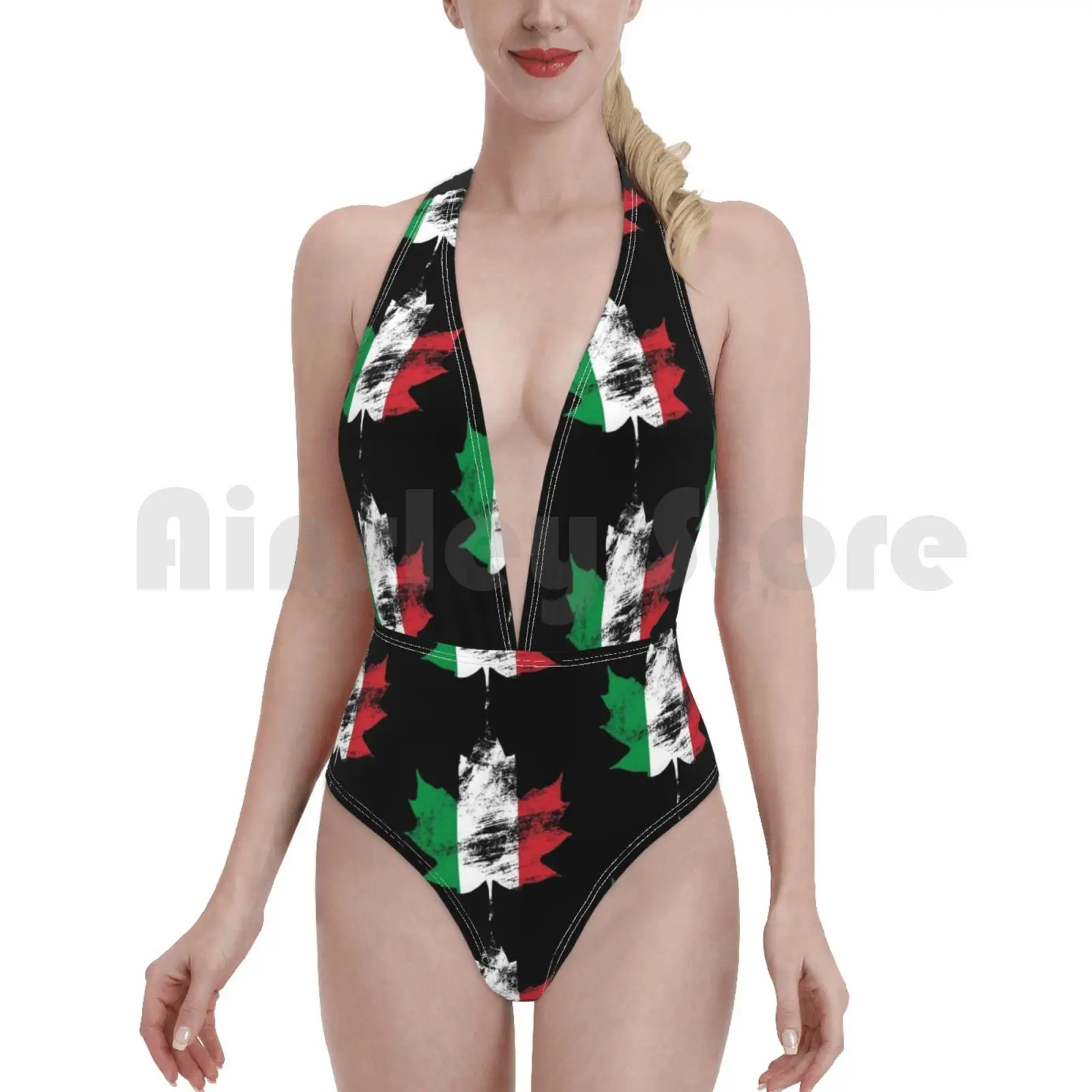 Купальники Канада Италия бикини 1 шт. женские 2 итальянский зеленый красный белый