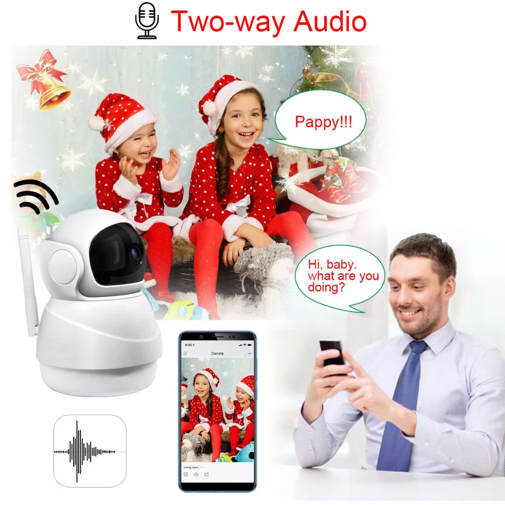 WiFi Беспроводная IP 1080P HD CCTV с функцией ночного видения интеллектуальная камера
