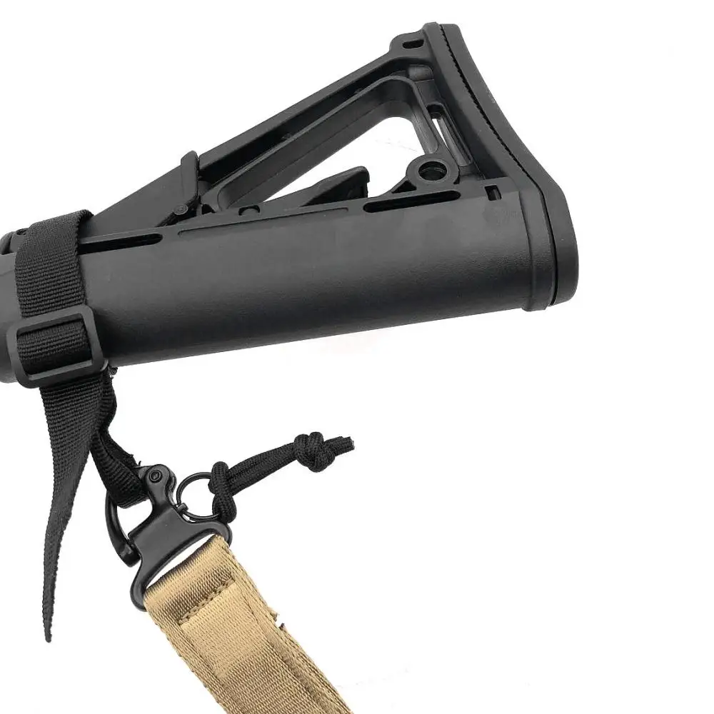 

1 Pcs Hunting Buttstock Sling Mount Strap Loop Adapter Webbing Rifle Attachment Adjustable Tactical Gun Sling Airsoft Sling