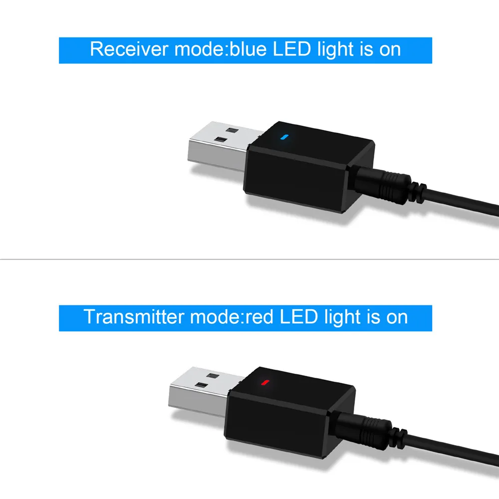 Беспроводной адаптер Bluetooth аудио приемник передатчик 2 в 1 мини стерео BT V5.0 AUX RCA USB 3