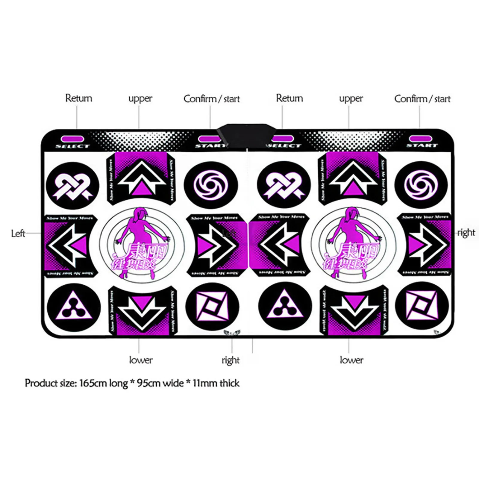 

Double User Dance Mats Non-Slip Dancers Step Pads Sense Game Yoga Game Blanket Parent Child Interactive Games Leisure Toy Jouet