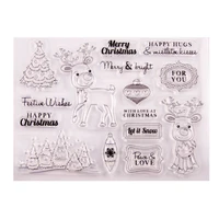fawn pine transparent clear silicone stamp seal diy scrapbooking rubber stamping coloring embossing diary decor reusable t5074