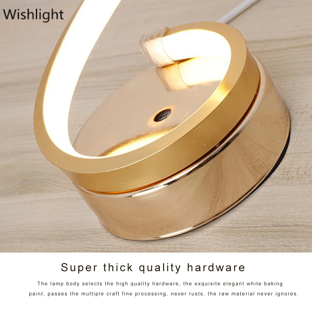 24 Вт современный спиральный светодиодный настенный светильник черный белый