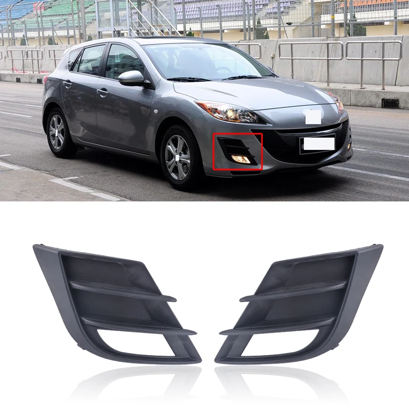 CAPQX для Mazda 3 M3 BK BL 2010 2015 переднего бампера Туман светильник капюшон Frame решетка