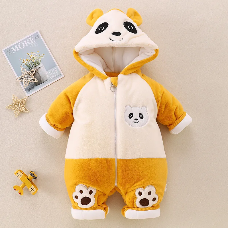 

Newborn Baby Clothes for Autumn and Winter Newborn Baby Jumpsuits Thicken Winter Clothes and Keep Warm Baby Cotton Climbing Clot