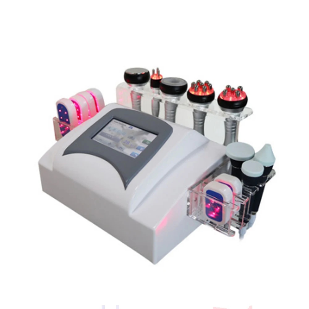 Goedkoop 7in1 Ultrasone Liposuctie 40K Cavitatie Vacuüm Multipolaire Bipolor Rf Laser Afslanken Radiofrequentie Huid Body Salon Machine