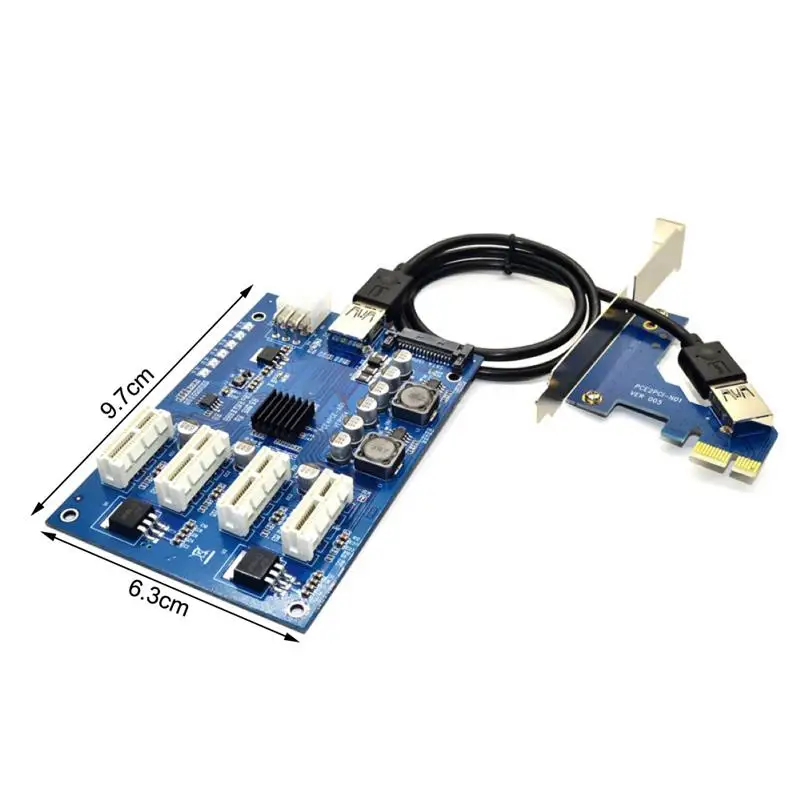 1 комплект PCI E X1 для 4PCI X16 расширения Комплект детей от до 4 Порты и разъёмы Express