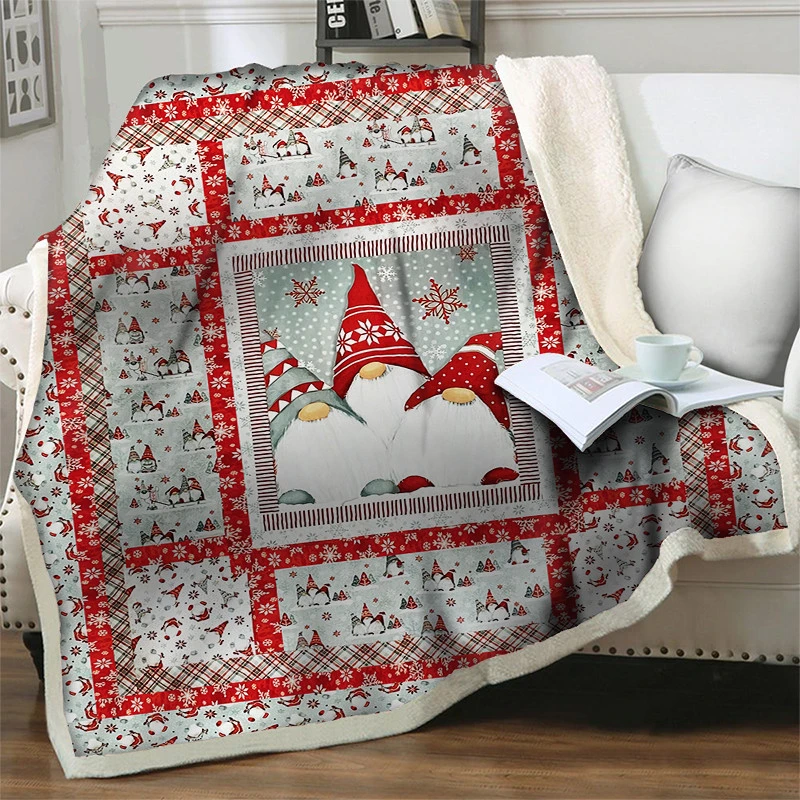 

Gorgeous Santa Claus Plush Blankets For Beds Sofa Fleece Throw Blanket Christmas Warm Bedspread Thicken Rectangle Sherpa Blanket