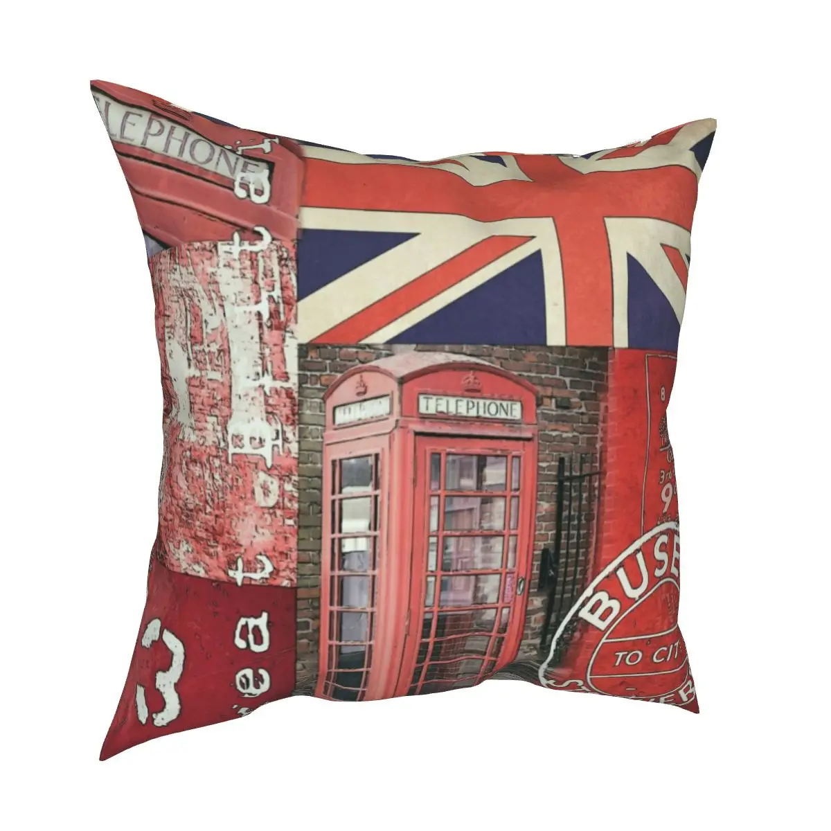 Квадратные наволочки в британском стиле с изображением Лондона флаг для