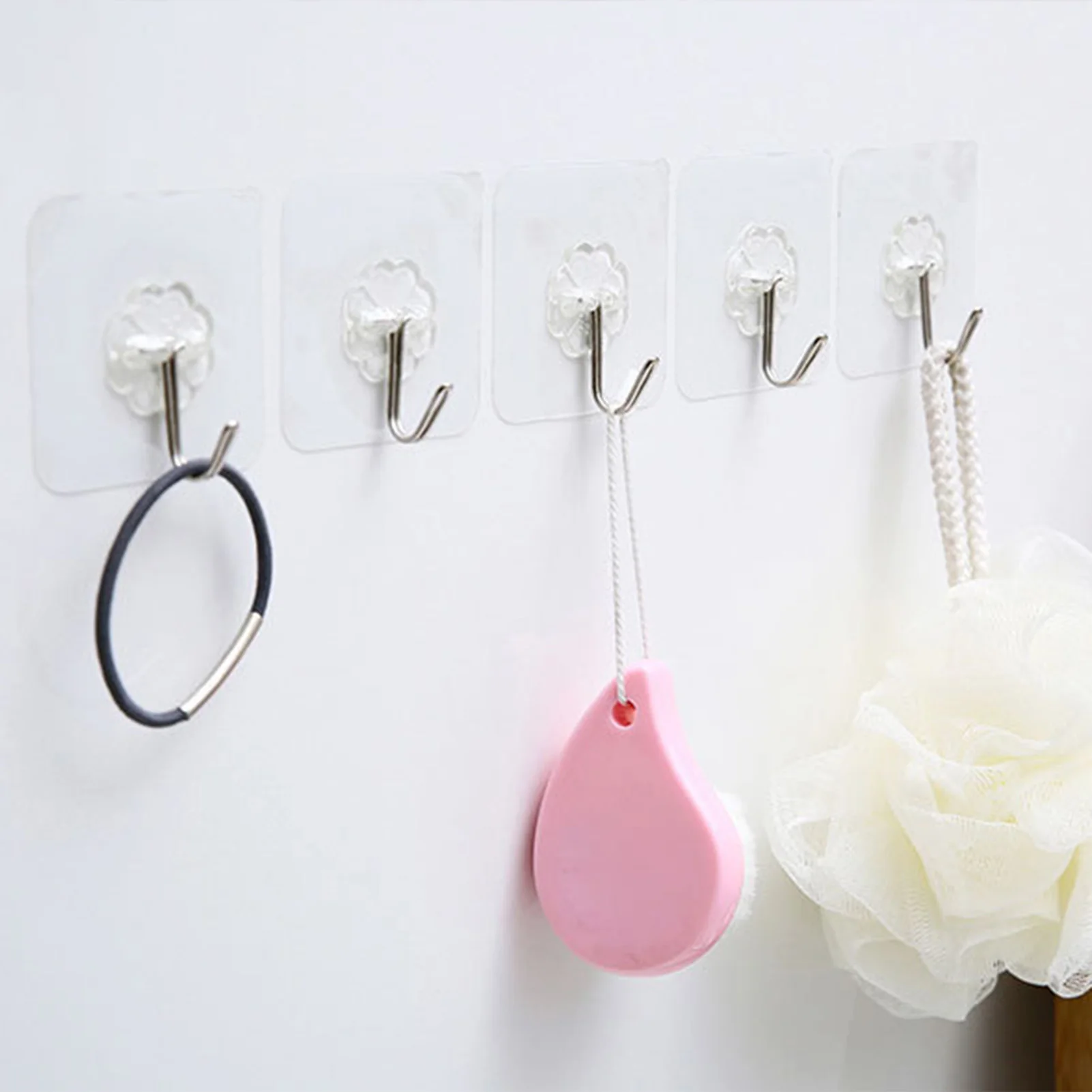 

10Pcs Adhesive Door Wall Hangers Hooks Suction Heavy Load Rack Cup Sucker For Kitchen Bathroom Transparent Cartoon Strong Self