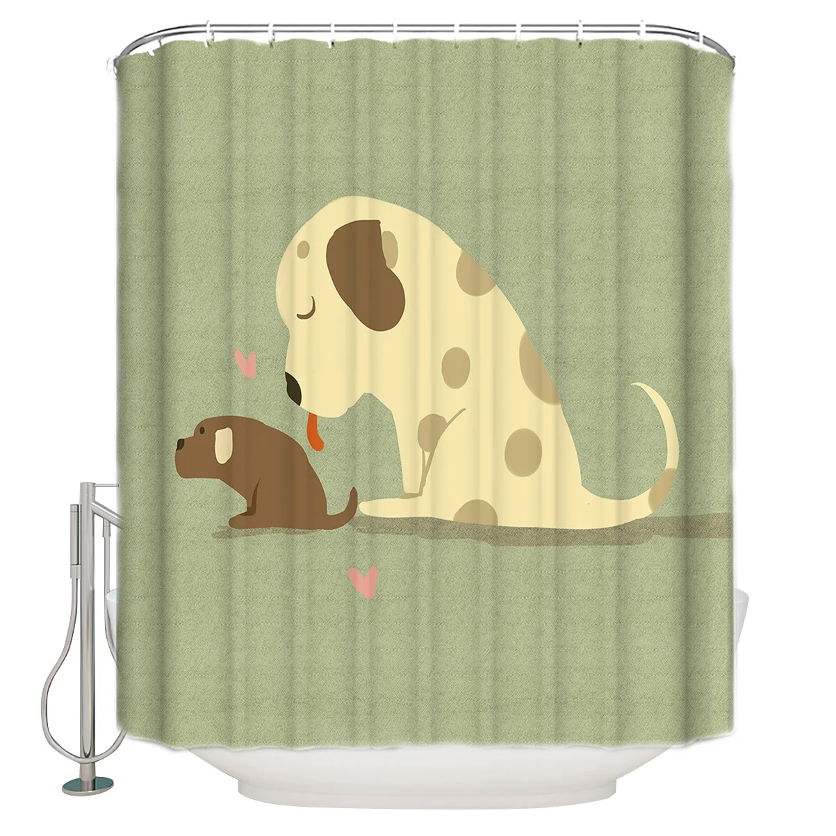 Водонепроницаемый декоративный чехол из полиэстера с 12 крючками для ванной