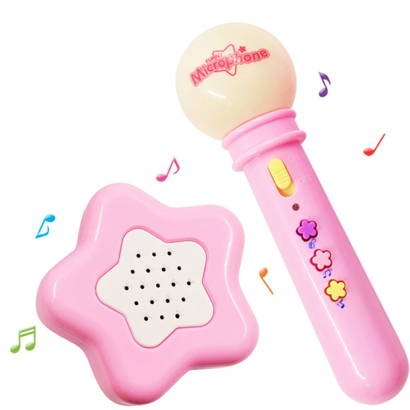 Детские игрушки провод для девочек и мальчиков светодиодный микрофон пение
