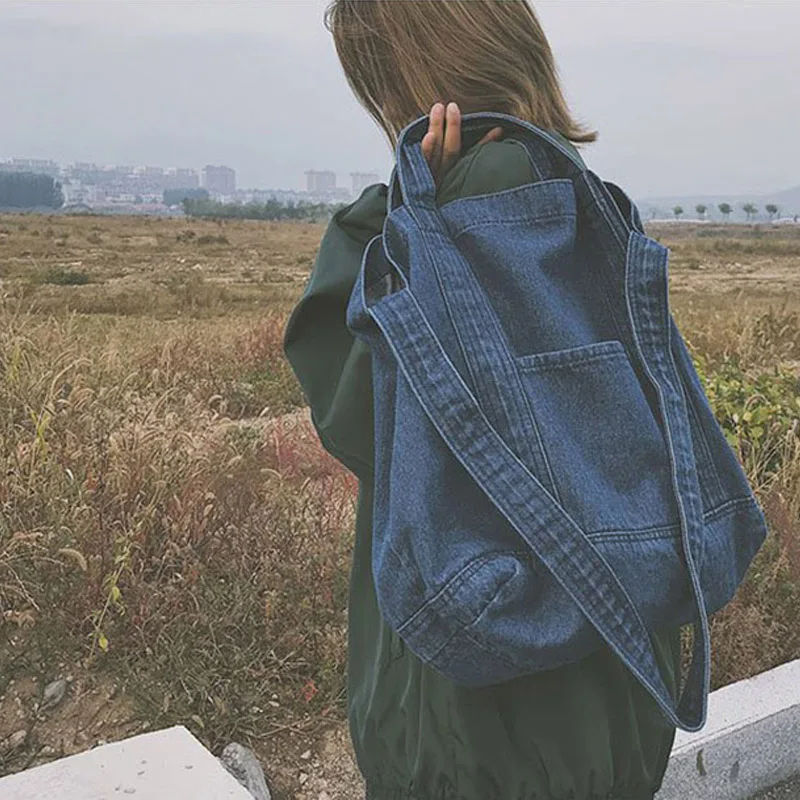 Wahyah джинсовая сумка через плечо для женщин повседневные джинсовые сумки женские