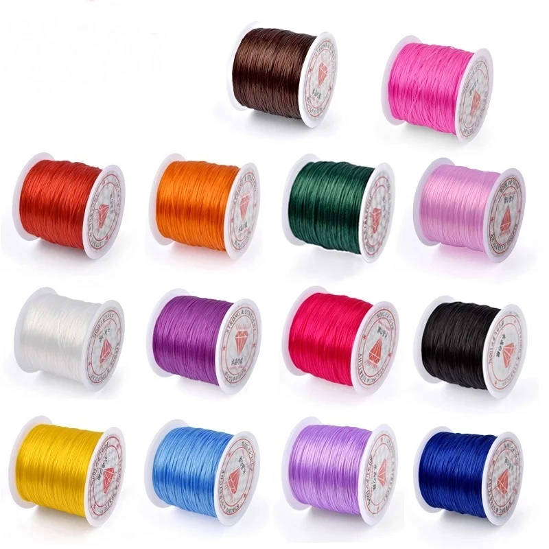 Roll Strong Elastic Crystal Beading Cord 0.6mm for Bracelets Stretch Thread String Necklace DIY Jewelry Making Cords Line
