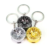 200pcs metal keychain car wheel hub auto logos key chain auto repair parts car mini tire wheel key chain mini coo per keychain