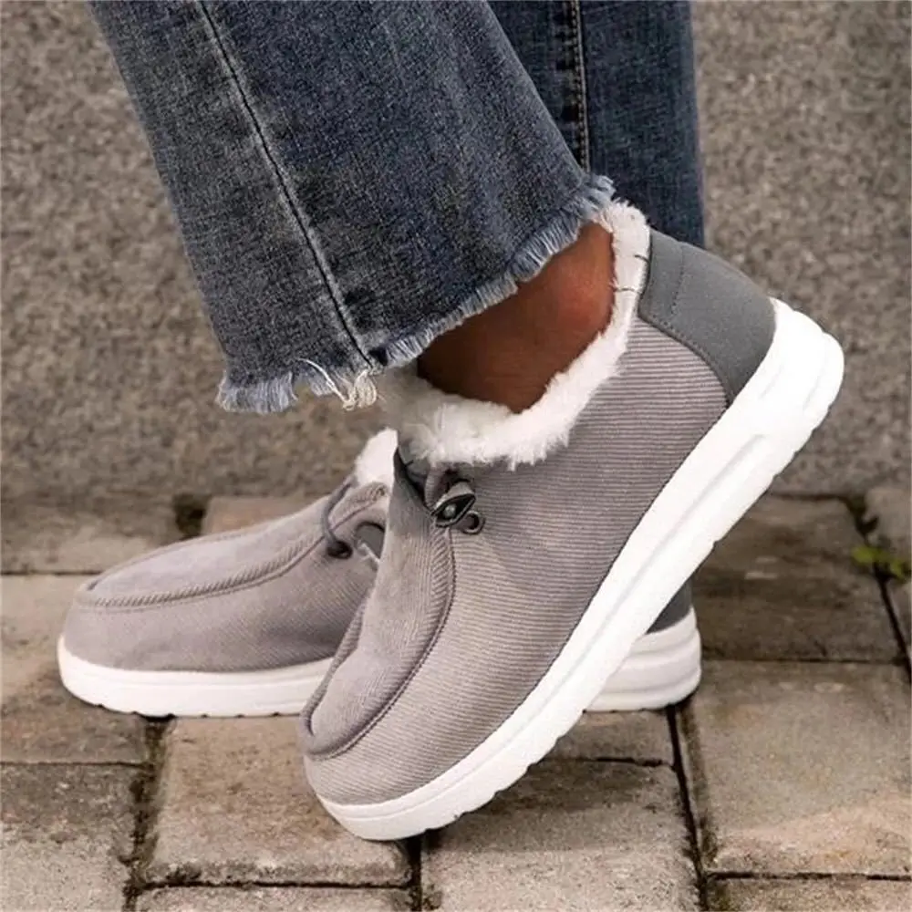 

New Winter Comfortable Plus Velvet Cotton Shoes Women's Plus Size Flat Snow Boots Platform Ankle Boots Women