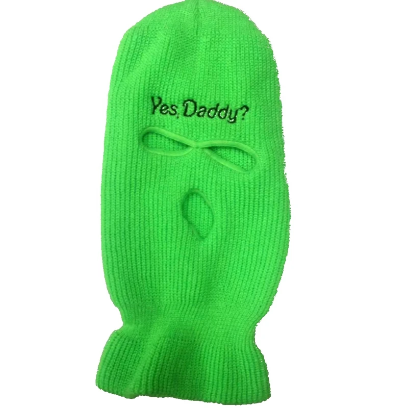 Лыжная маска WZCX с вышитыми буквами Yes Daddy Балаклава шапочки индивидуальная