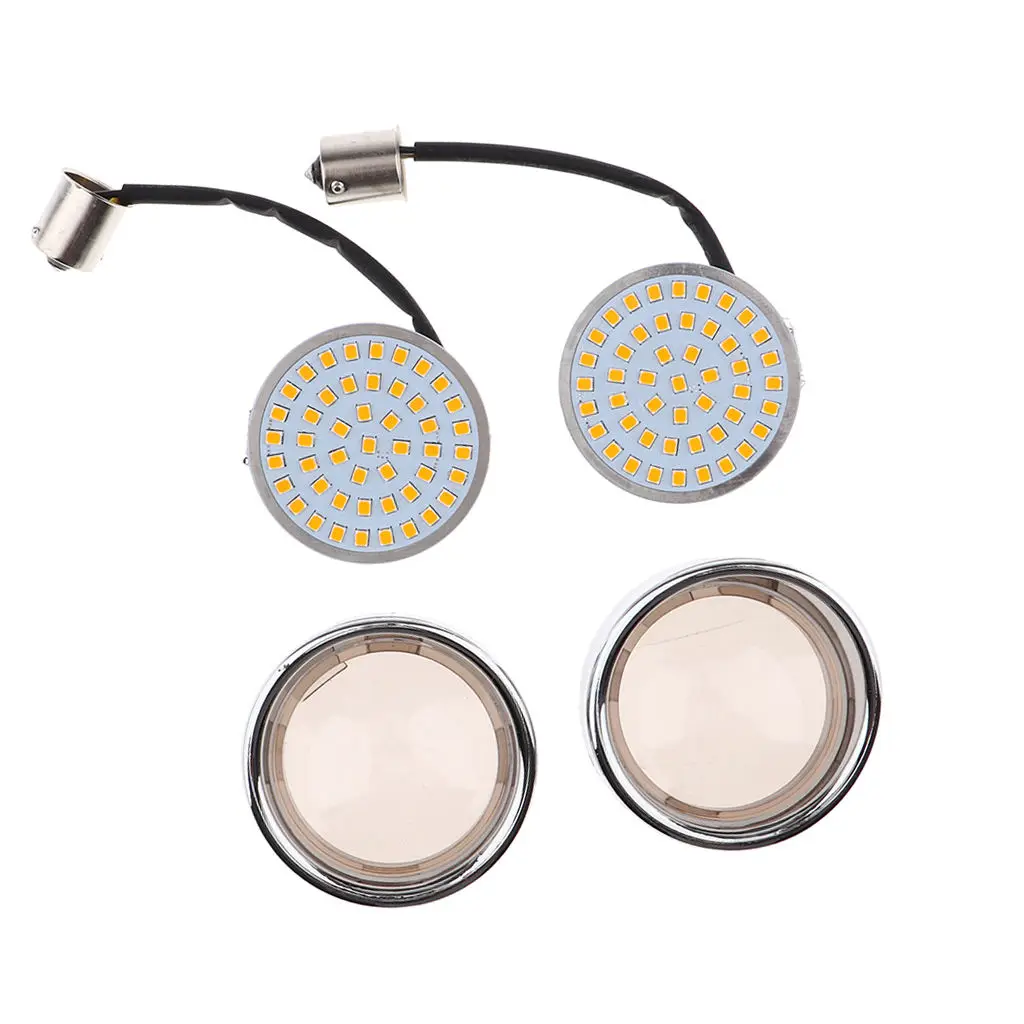 

2PCS LED Turn Signal Kit Weatherproof Guaranteed with 1156 Base for Harley