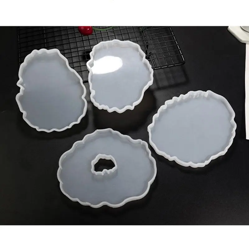 

11Pcs Irregular Round Wave Shape Silicone Geode Coaster Resin Molds for DIY Making Resin Coaster Molds Art Craft Tools