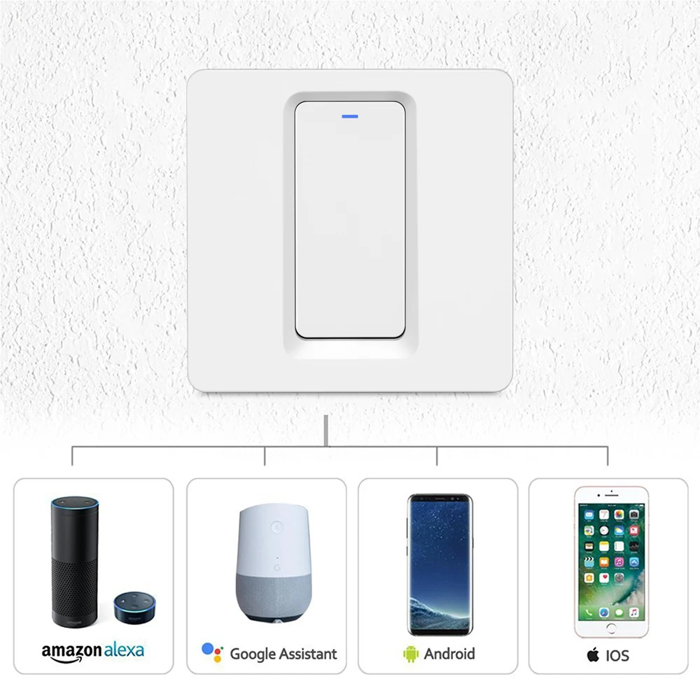 Умный настенный светильник ель с поддержкой Alexa и Google 1/2/3 клавиш|Модули для умного