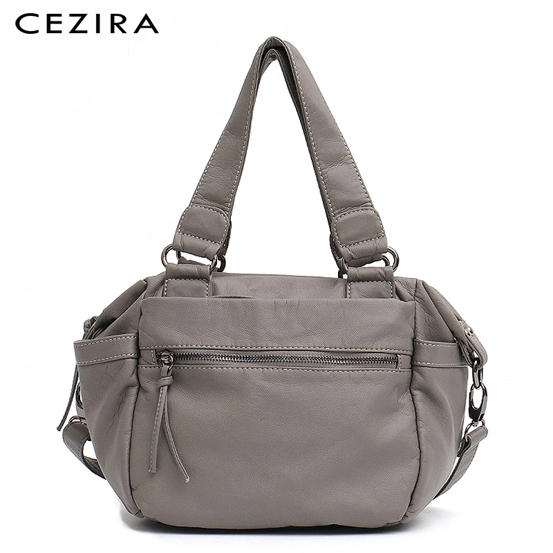 CEZIRA модные женские сумки через плечо из искусственной кожи с эффектом потертости