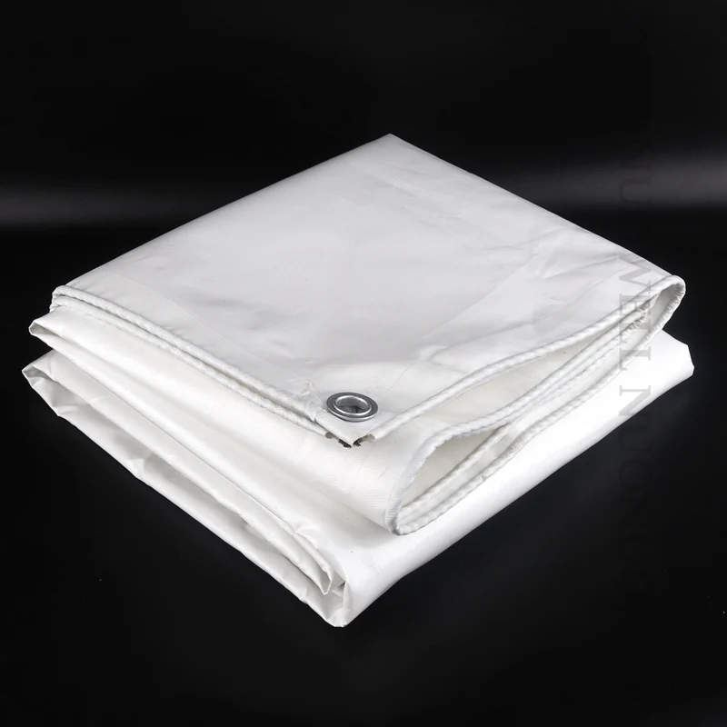 Белый утолщенный ПВХ брезент размером 0 45 мм непромокаемый двухсторонний