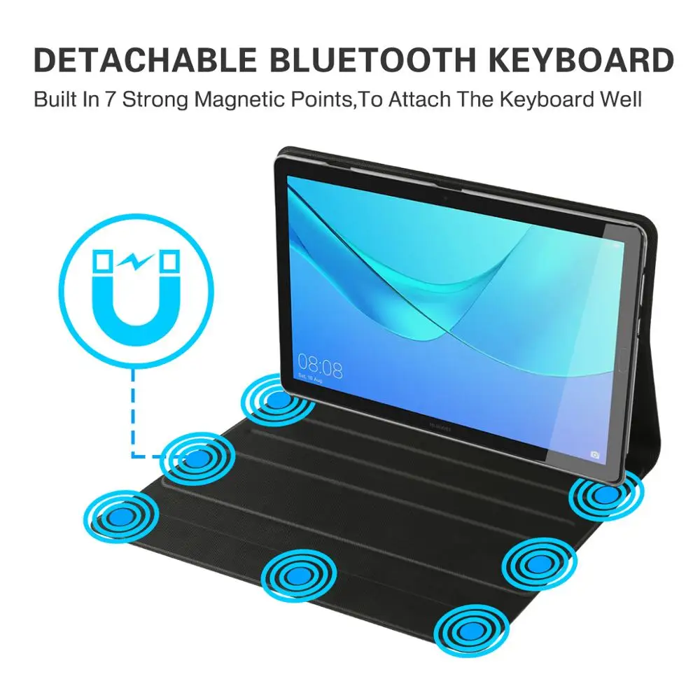Для Huawei mediapad M5 10 1 &quot10 8&quot Bluetooth клавиатура Folio Case BAH2 AL00/AL10 CMR W09/AL09|Чехлы для