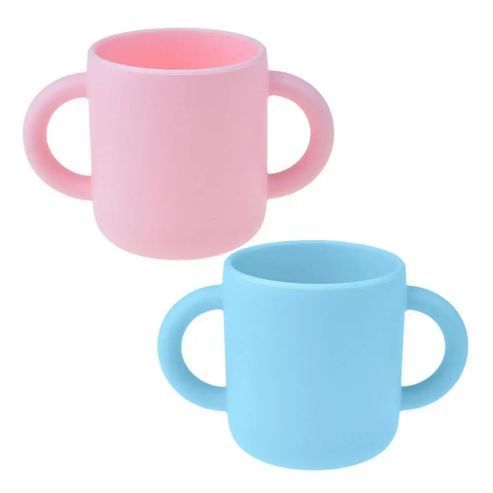 

140ML Baby Silicone Water Cup Binaural Water Cup Children's Complementary Food Training Tableware For Boys And Girls