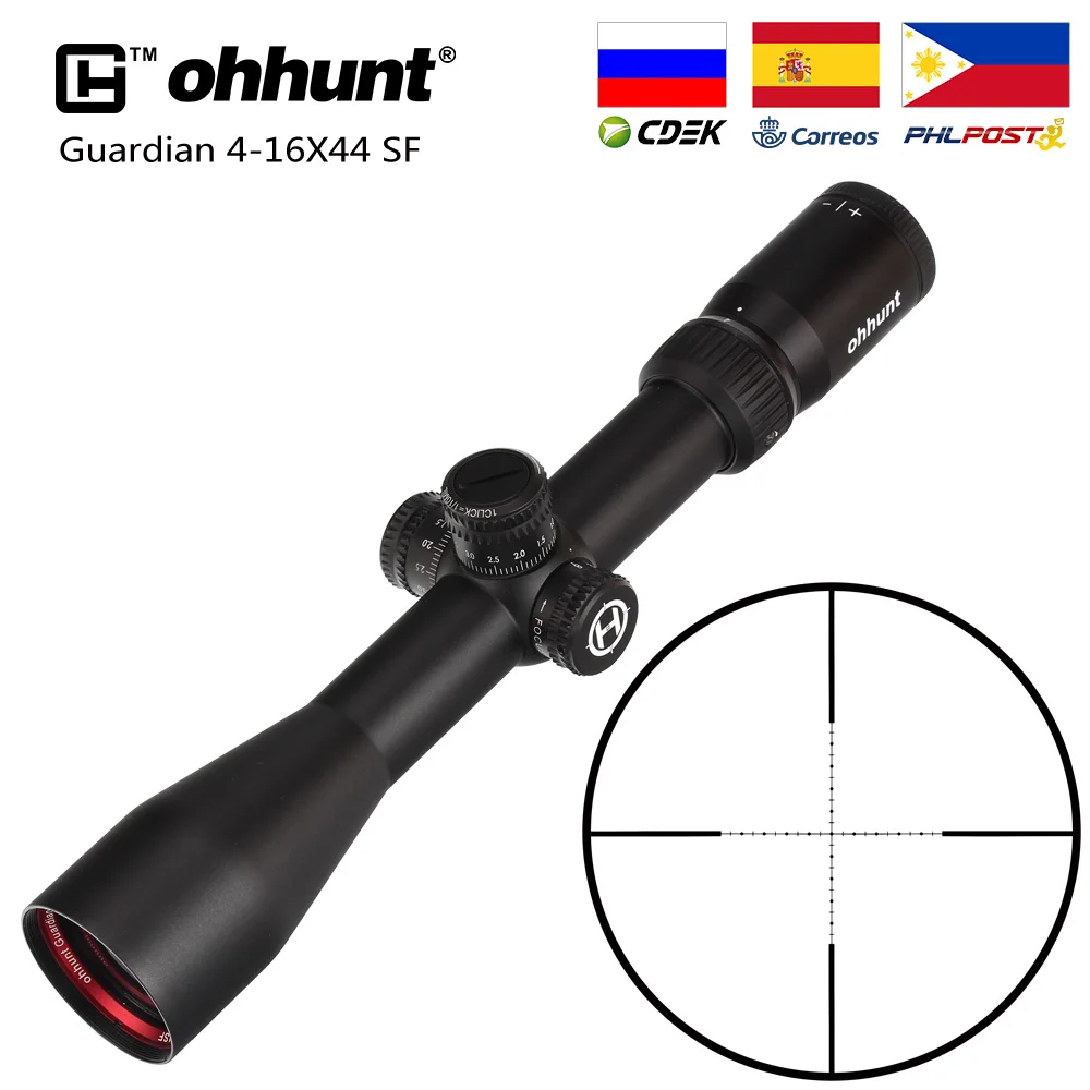Охотничий ohhunt Guardian 4 16X44 SF прицел боковой Параллакс 1/2 половина мил дот сетка с