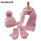 3 шт., Детский комплект из шапки, шарфа и перчаток