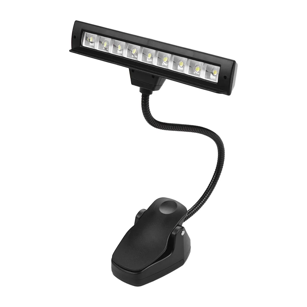 Clip-On Orchestra LED Lamp Two-Level Adjustable Music Stand Reading Light with 9 Beads Musical Instrument Accessory | Спорт и