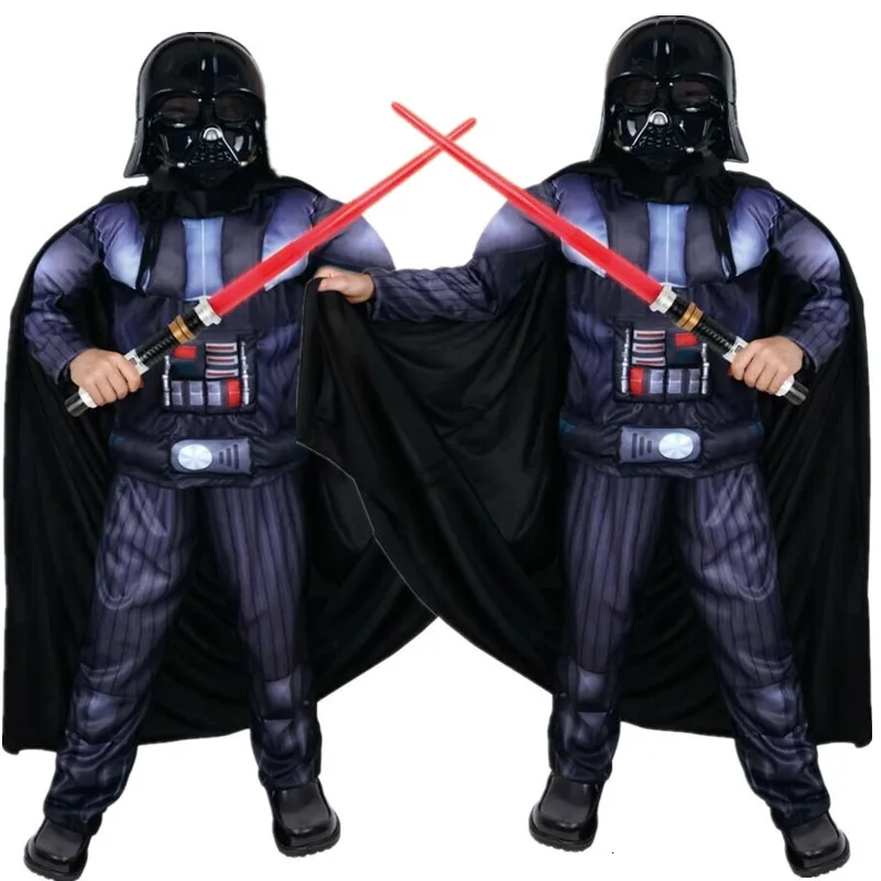 Костюм Дарта Вейдера для детей черный костюм с накидкой косплея на Рождество
