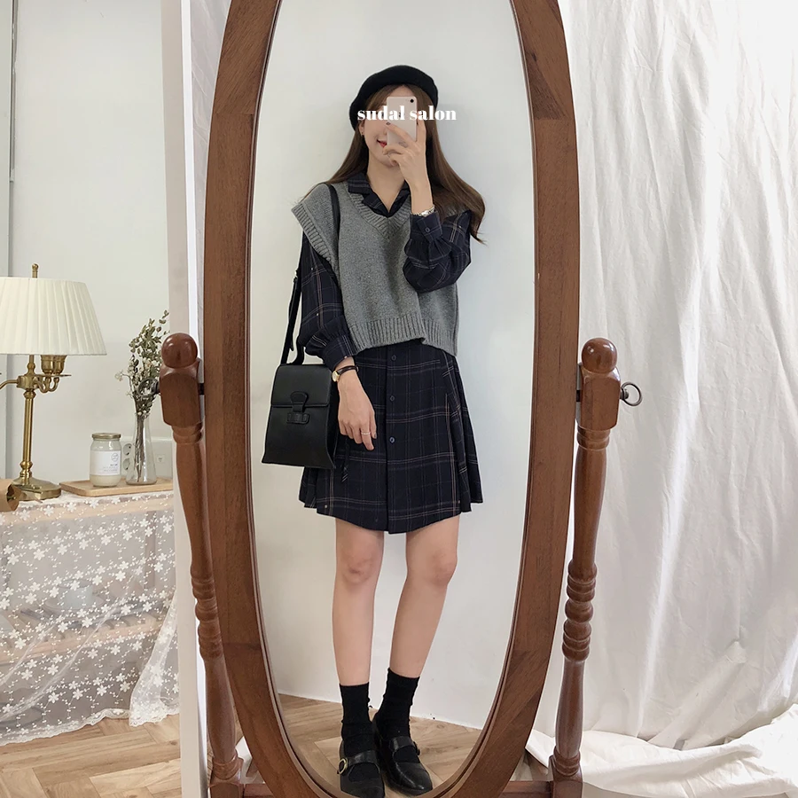 Женское офисное платье в клетку розовое ТРАПЕЦИЕВИДНОЕ ПЛАТЬЕ с отложным