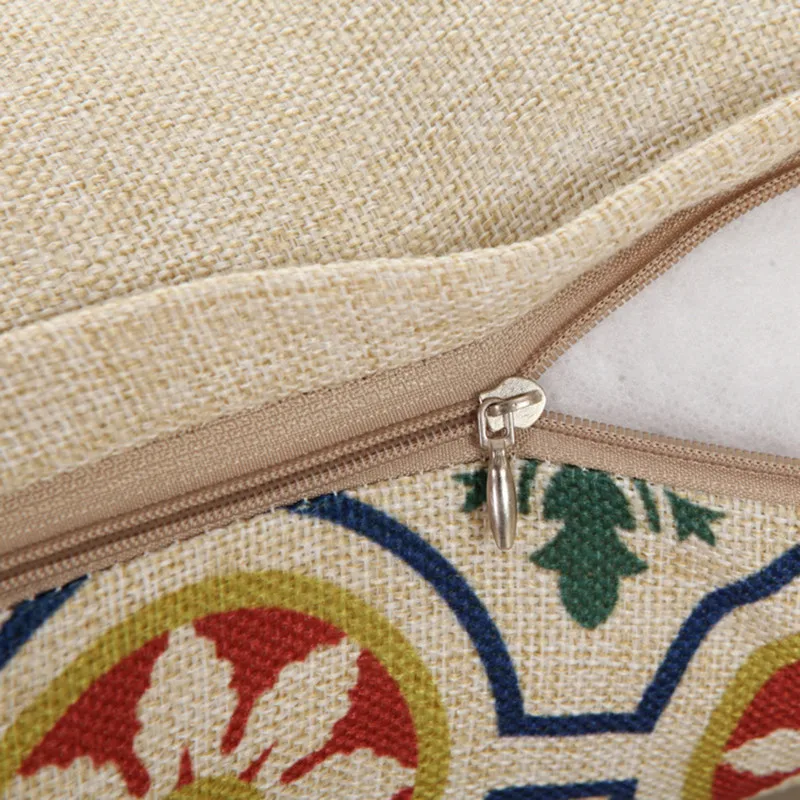 Простой чехол для подушки с геометрическим рисунком из хлопка и льна дивана