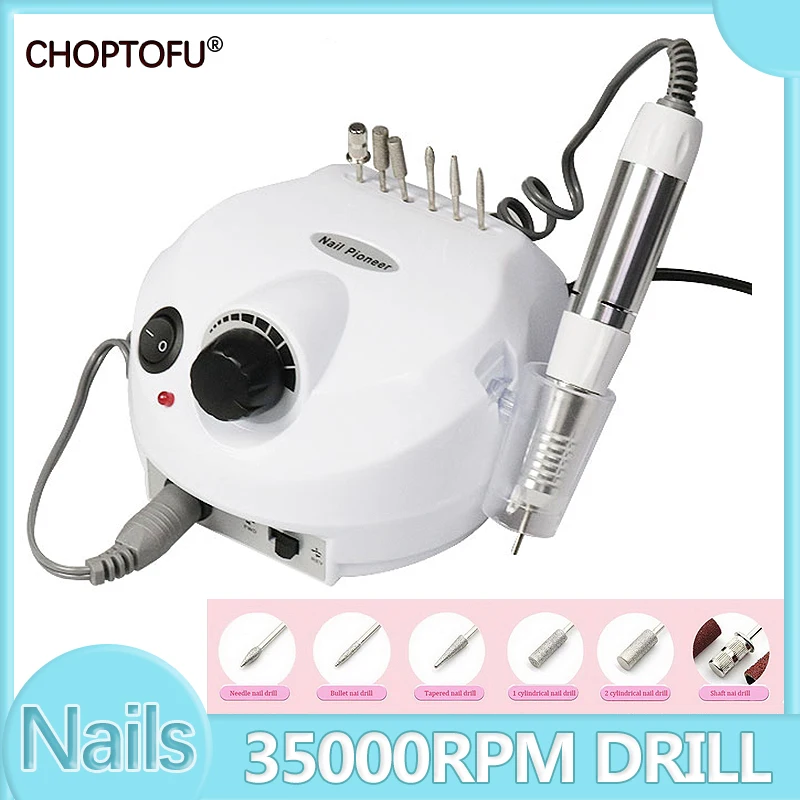 45W Electric Nail Drill Machine Nail Drill Bit 35000RPM Micromotor for Nails Art DIY Tips Electric Manicure Machine Pedicure