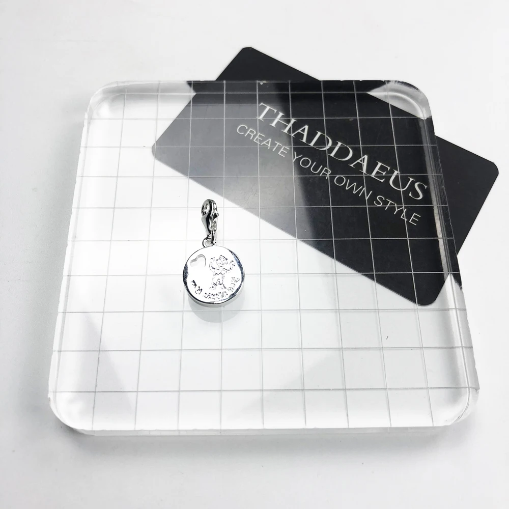 Женский браслет из серебра 2019 пробы с подвеской|Ювелирные шармы| |