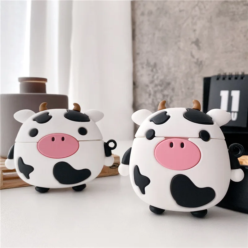 

Lovely 3D Cow Earphone Case Apple AirPods 2 Case Cover AirPods Pro Case IPhone Earbuds Accessories AirPod Case Air pods