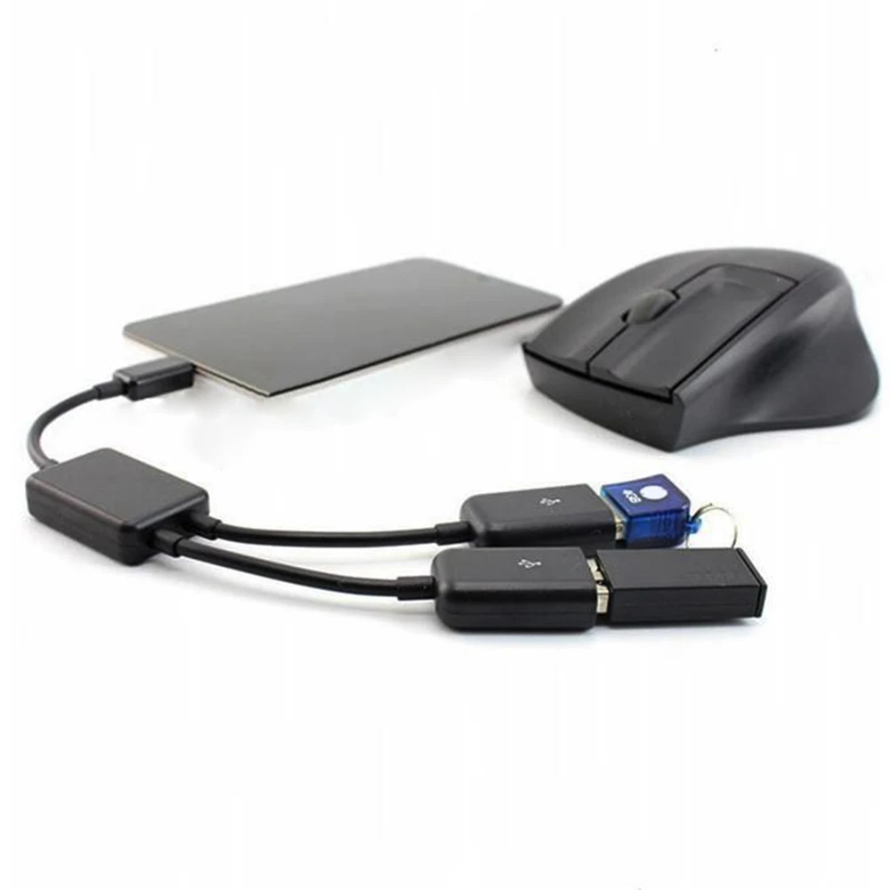 Микро USB на 2 порта USB 2,0 концентратор OTG адаптер для samsung Note Galaxy для других телефонов Android