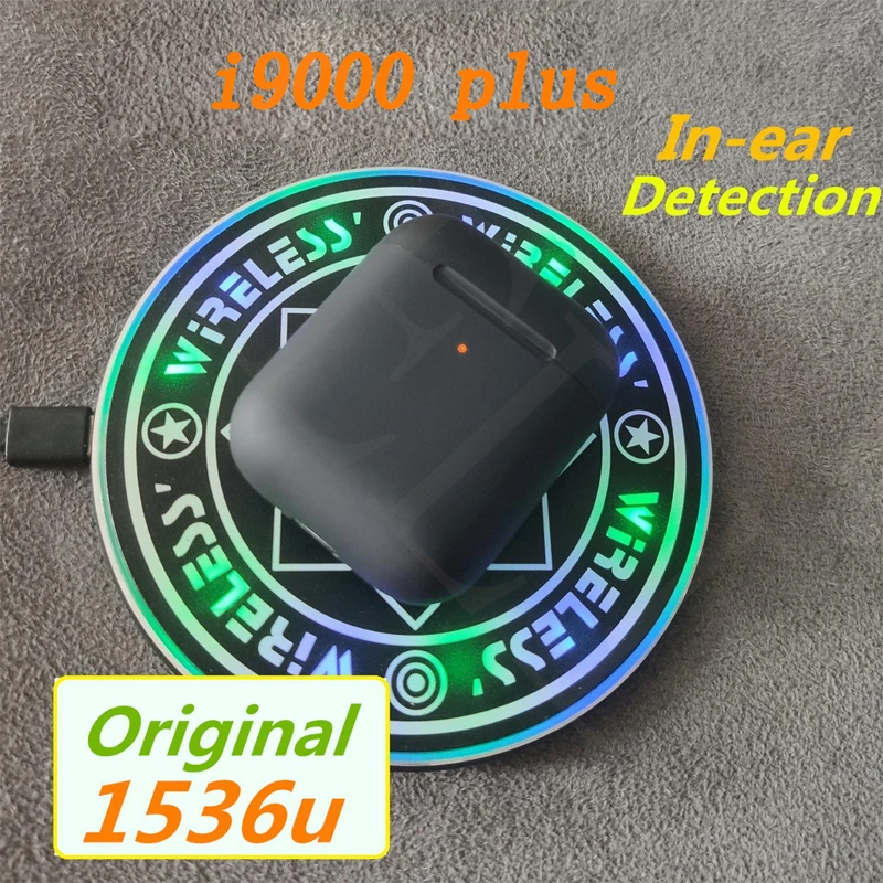 Original I9000 TWS plus Air 2 Size 1:1 1536U Chip Bluetooth Earphone support ios13 pk i10000 i2000 i1000 i800 i500 i200 i12 TWS