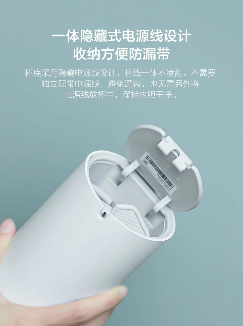 Xiaomi Viomi, электрическая чашка, портативная, 400 мл, бутылка, 304 нержавеющая сталь, чашка для чая, кофе, молока, порошка, дорожный чайник, Термокружка
