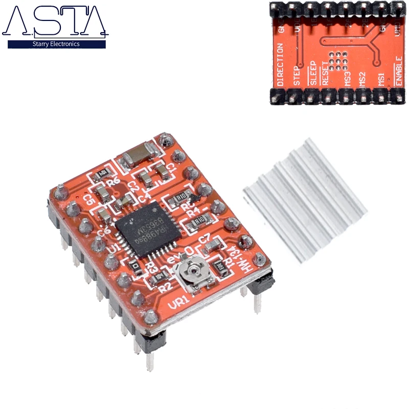 3D Printer Parts StepStick A4988 Stepper Motor Driver With Heat sink Carrier Reprap RAMPS 1.4 | Обустройство дома