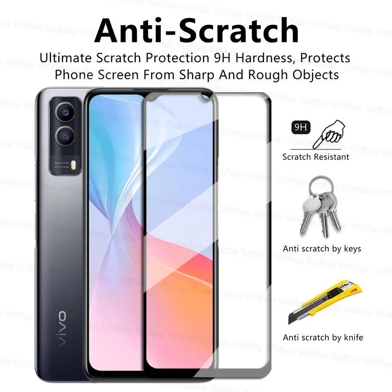 Tempered Glass For Vivo T1x Glass For Vivo T1 T1x Screen Protector Full Cover Protective Glass For Vivo T1x T1 Lens Film-1