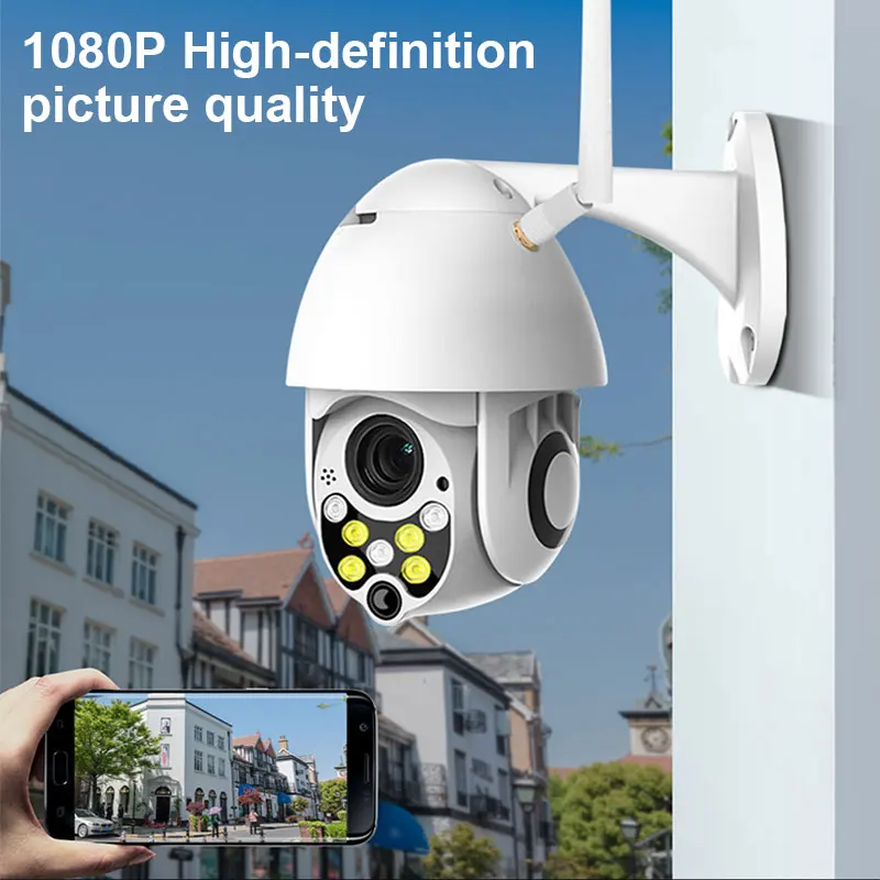 

2MP 5X PTZ IP Camera 1080P HD Wireless Wifi Outdoor Auto-Tracking Home Security Camera CCTV Surveillance Night Vision IR Cam
