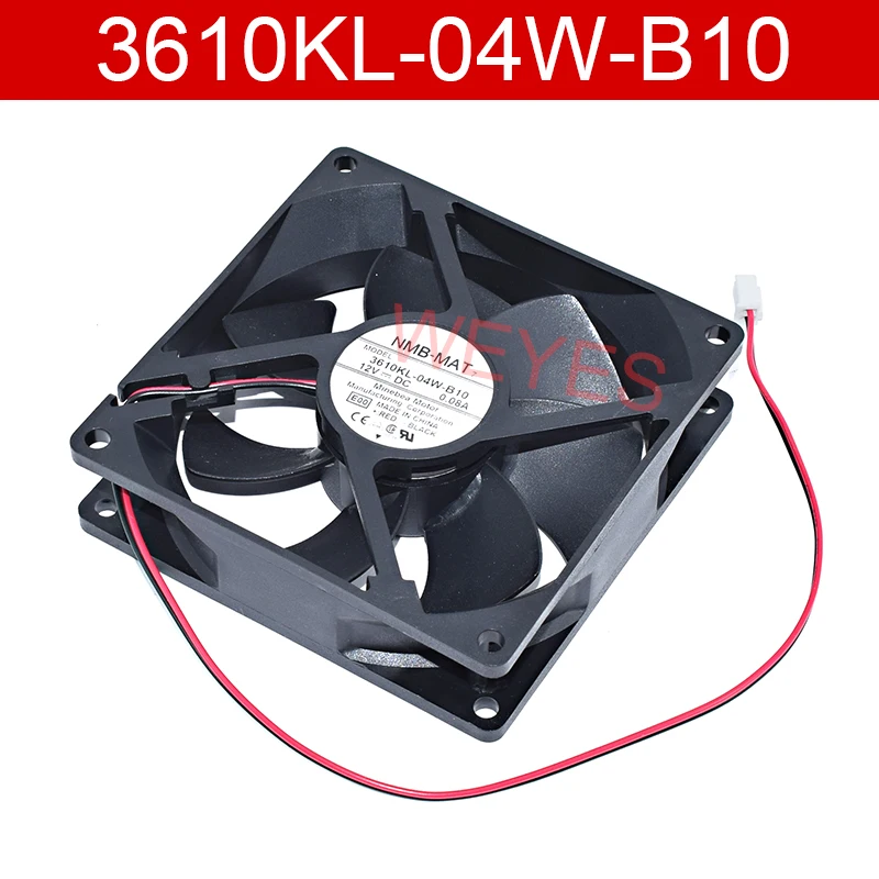 

Original For NMB 3610KL-04W-B10 DC12V 0.08A 92x92x25mm Two Lines Cooling Fan